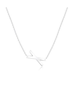 Letter X Silver Necklace SPE-5538